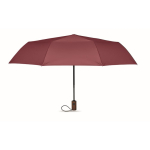 Wind-resistant automatic polyester folding umbrella Ø94 burgundy colour third view