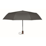 Wind-resistant automatic polyester folding umbrella Ø94 dark grey colour third view