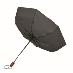 Wind-resistant automatic polyester folding umbrella Ø94 dark grey colour fourth view