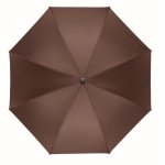 Wind-resistant automatic pongee umbrella with straight handle Ø137 brown colour sixth view