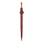 Wind-resistant automatic pongee umbrella with straight handle Ø137 burgundy colour
