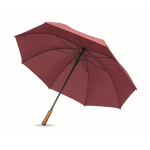 Wind-resistant automatic pongee umbrella with straight handle Ø137 burgundy colour third view