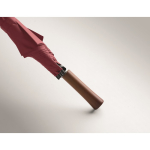 Wind-resistant automatic pongee umbrella with straight handle Ø137 burgundy colour fifth photographic view