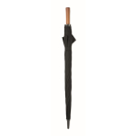 Wind-resistant automatic pongee umbrella with straight handle Ø137 black colour second view