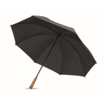 Wind-resistant automatic pongee umbrella with straight handle Ø137 black colour third view