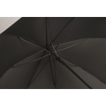 Wind-resistant automatic pongee umbrella with straight handle Ø137 black colour fourth photographic view
