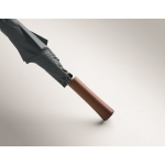 Wind-resistant automatic pongee umbrella with straight handle Ø137 blue colour fifth photographic view