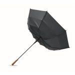 Wind-resistant automatic pongee umbrella with straight handle Ø137 blue colour eighth view
