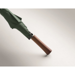 Wind-resistant automatic pongee umbrella with straight handle Ø137 green colour fifth photographic view