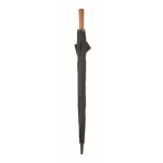 Wind-resistant automatic pongee umbrella with straight handle Ø137 dark grey colour second view
