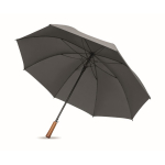 Wind-resistant automatic pongee umbrella with straight handle Ø137 dark grey colour third view