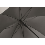 Wind-resistant automatic pongee umbrella with straight handle Ø137 dark grey colour fourth photographic view
