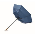 Wind-resistant automatic pongee umbrella with straight handle Ø137 royal blue colour eighth view