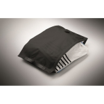 Polyester vacuum compression bag with valve and double seal 10L black colour