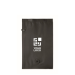 Polyester vacuum compression bag with valve and double seal 10L black colour view with print area