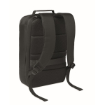 Laptop backpack with PU details and trolley strap 15'' black colour second view