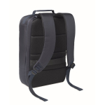Laptop backpack with PU details and trolley strap 15'' blue colour second view