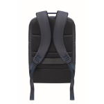 Laptop backpack with PU details and trolley strap 15'' blue colour ninth view