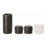 Portable coffee maker for ground coffee and compatible capsules 1.800mAh black colour fourth view