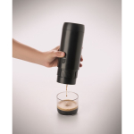 Portable coffee maker for ground coffee and compatible capsules 1.800mAh black colour photographic view