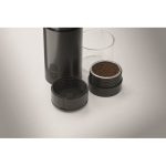 Portable coffee maker for ground coffee and compatible capsules 1.800mAh black colour photographic view
