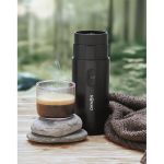 Portable coffee maker for ground coffee and compatible capsules 1.800mAh black colour main ambient view