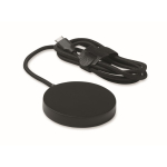Magnetic wireless charger with fixed 1 m USB-C cable and 25W black colour second view
