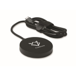Magnetic wireless charger with fixed 1 m USB-C cable and 25W black colour second main view
