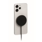 Magnetic wireless charger with fixed 1 m USB-C cable and 25W black colour third view