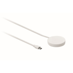 Magnetic wireless charger with fixed 1 m USB-C cable and 25W white colour fifth view
