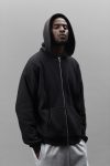 Unisex cotton zip-up hoodie 450g/m² SOL'S LEGACY black colour second view