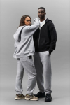 Unisex cotton zip-up hoodie 450g/m² SOL'S LEGACY light grey colour third view
