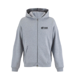 Unisex cotton zip-up hoodie 450g/m² SOL'S LEGACY light grey colour view with print area