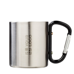Double-wall insulated mug with integrated carabiner 200ml main view