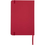 A5 notebook with elastic closure and matching ribbon, dotted pages red colour second rear view