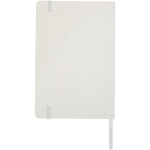A5 notebook with elastic closure and matching ribbon, dotted pages white colour second rear view