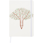 A5 notebook with elastic closure and matching ribbon, dotted pages white colour
