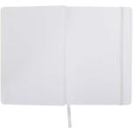 A5 notebook with elastic closure and matching ribbon, dotted pages white colour third front view