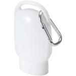 SPF 30 sun cream with integrated carabiner and vanilla fragrance 30ml white colour