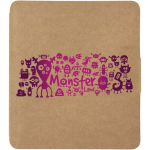 Drawing pad with coloured pencils and flap closure natural colour