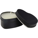 Heart-shaped tin candle with vanilla fragrance 40g black colour