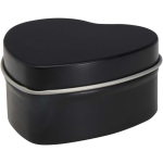 Heart-shaped tin candle with vanilla fragrance 40g black colour second view