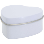 Heart-shaped tin candle with vanilla fragrance 40g white colour second view
