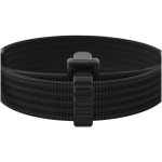 Braided nylon USB-C cable with Xtorm 100W fast charging black colour close-up view 1