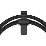 Braided nylon USB-C cable with Xtorm 100W fast charging black colour close-up view 3