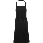 Cotton apron with double pocket, 200 g/m2 black colour