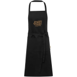 Cotton apron with double pocket, 200 g/m2 black colour