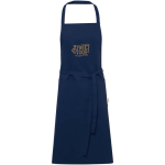 Cotton apron with double pocket, 200 g/m2 navy-blue colour