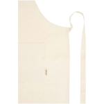 Cotton apron with double pocket, 200 g/m2 natural colour close-up view 1