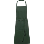 Cotton apron with double pocket, 200 g/m2 dark green colour